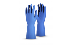 Перчатки Эксперт Ультра (DG-042)латекс 0,28 мм, ,без пудры,синий М