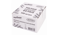 Мел белый ЮНЛАНДИЯ (Алгем), натуральный, набор 100штук, квадратный, 229070