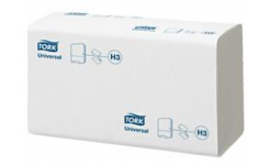 Бумажные полотенца Tork Universal (Н3) ZZ, 1сл., 250 листов, белые 120108