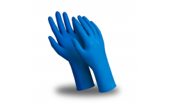 Перчатки Эксперт Ультра (DG-042)латекс 0,28 мм, ,без пудры,синий )S