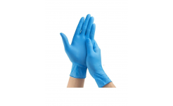 Перчатки нитрил М 50 пар (упак) Wally Plastic, синие